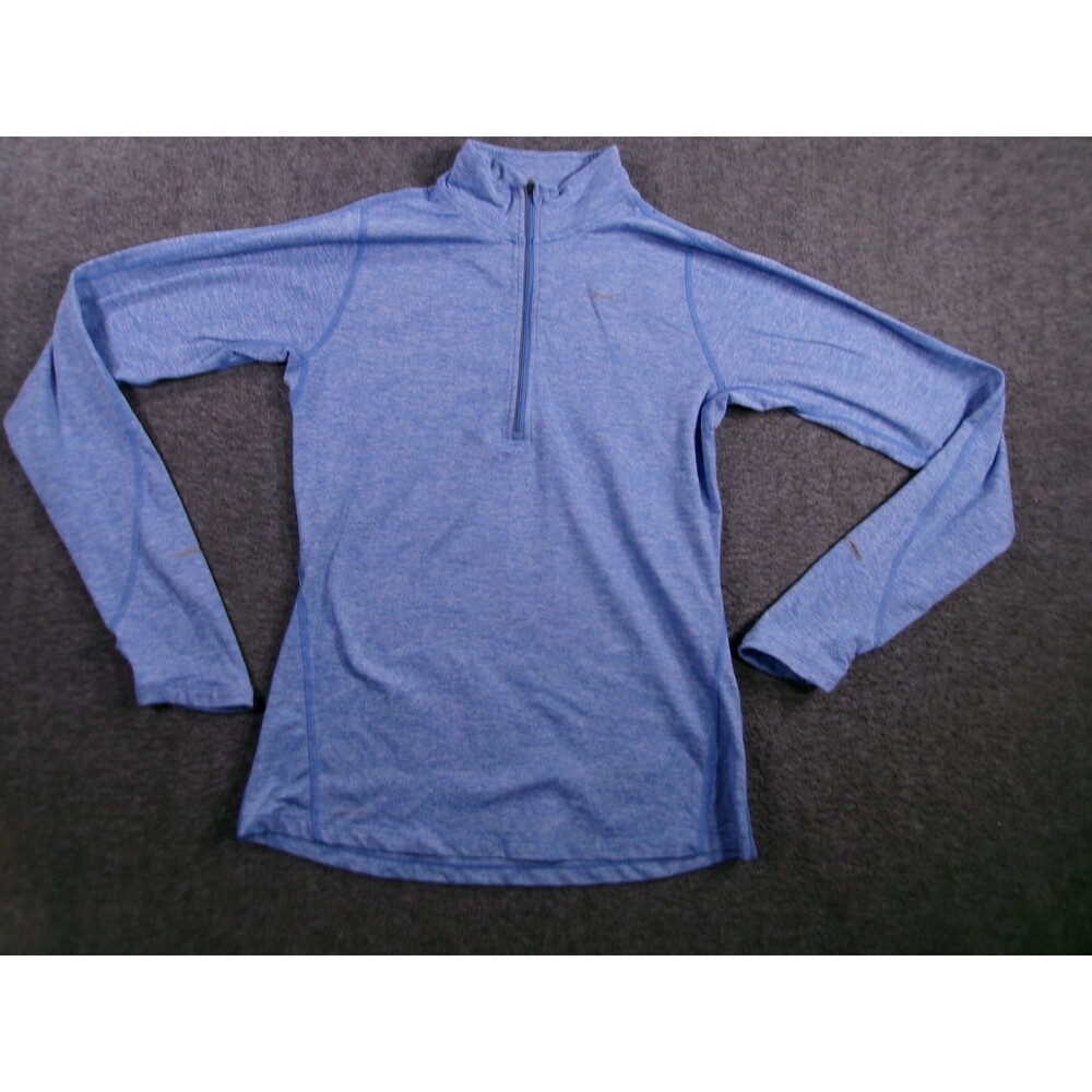 Nike Pullover Women Small Blue Dri FIT Element Half Zip Running Jacket